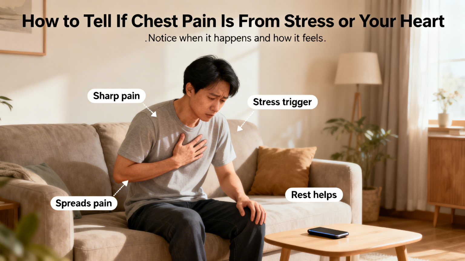 How to Tell If Chest Pain Is From Stress or Your Heart